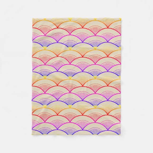 Rainbow Scallops Fleecedecke (Vorderseite)