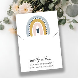 RAINBOW SCANDI BLUSH NECKLACE BRACELET DISPLAY VISITENKARTE