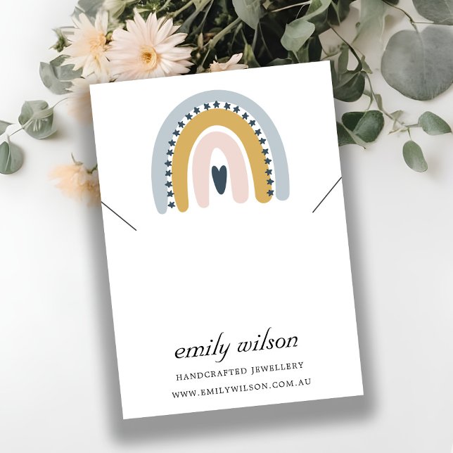 RAINBOW SCANDI BLUSH NECKLACE BRACELET DISPLAY VISITENKARTE (Von Creator hochgeladen)