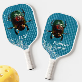 Rainbow Scarab Käfer Fotografy Blue Pickleball Schläger