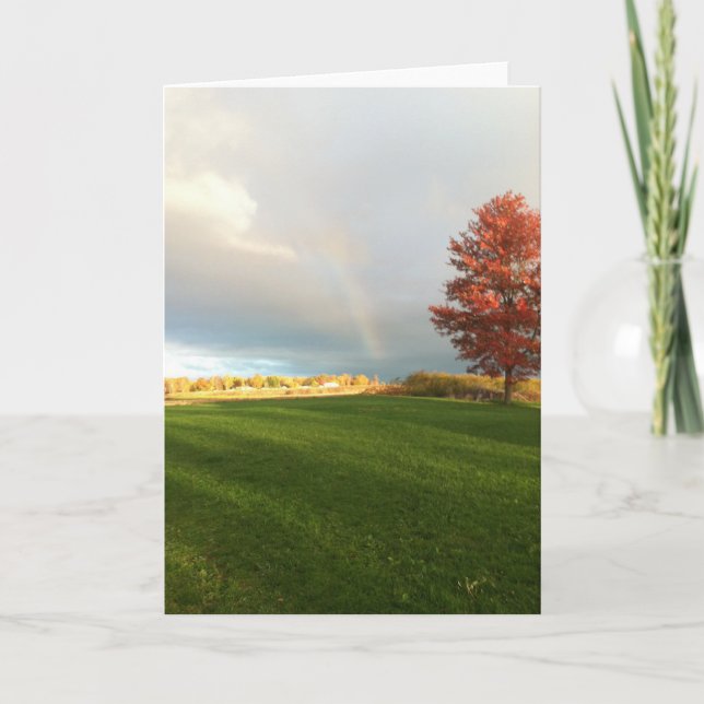 Rainbow Scenery Blank Greeting Card Karte (Vorderseite)