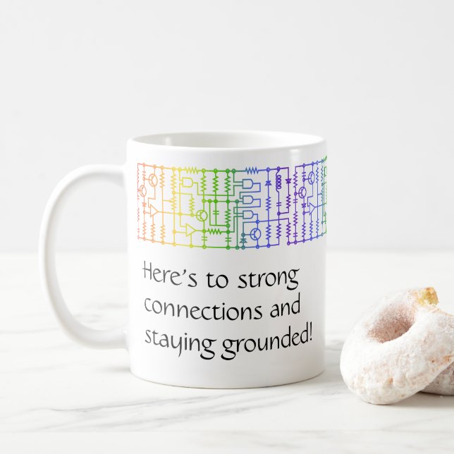 Rainbow Schematica Personalisierte Mug Kaffeetasse (Mit Donut)