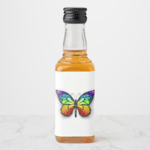 Rainbow-Schmetterling Monarch Alkoholflaschenetikett