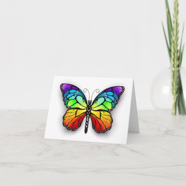 Rainbow-Schmetterling Monarch Ankündigung (Vorderseite)