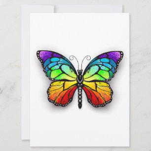 Rainbow-Schmetterling Monarch Ankündigung