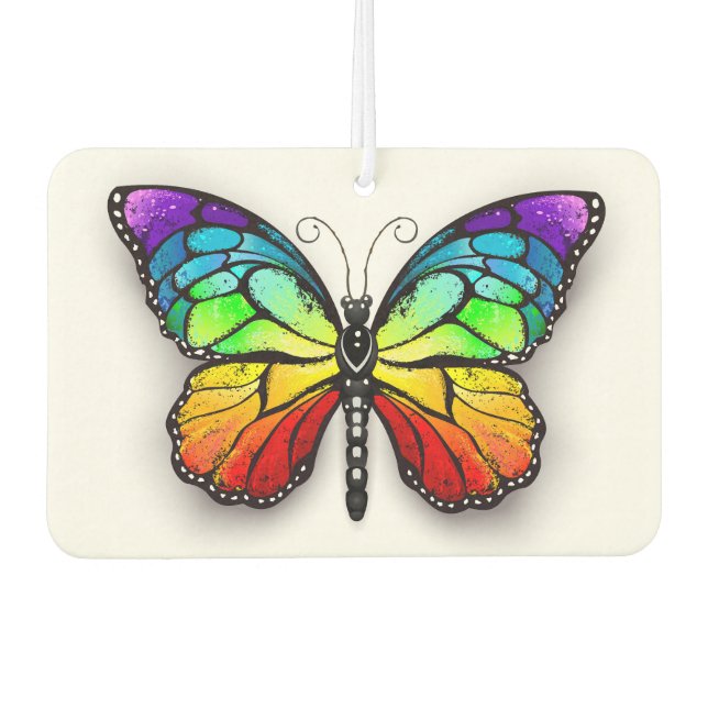 Rainbow-Schmetterling Monarch Autolufterfrischer (Vorderseite)