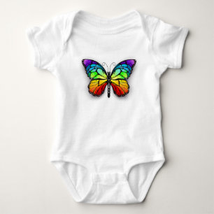 Rainbow-Schmetterling Monarch Baby Strampler