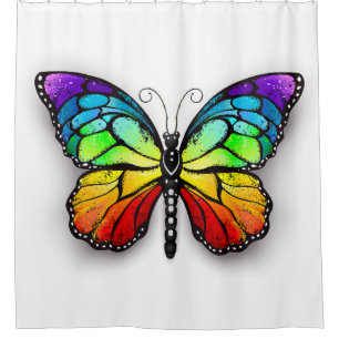 Rainbow-Schmetterling Monarch Duschvorhang