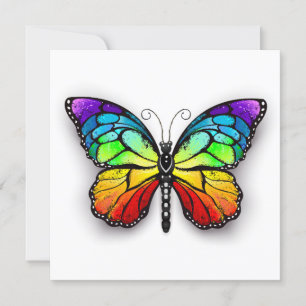 Rainbow-Schmetterling Monarch Einladung