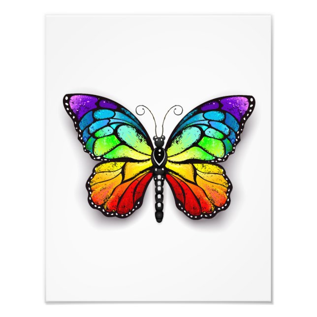 Rainbow-Schmetterling Monarch Fotodruck (Vorne)