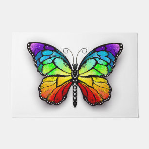 Rainbow-Schmetterling Monarch Fußmatte