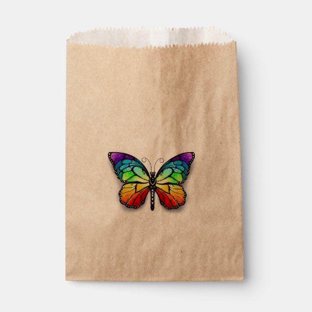 Rainbow-Schmetterling Monarch Geschenktütchen (Vorderseite)