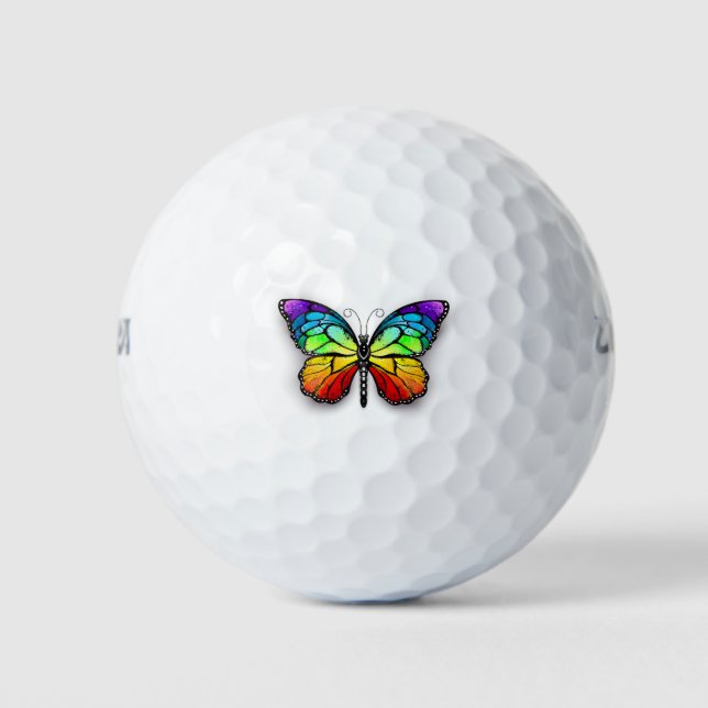 Rainbow-Schmetterling Monarch Golfball (Vorderseite)