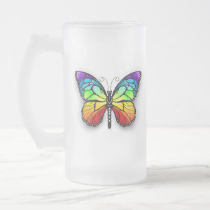 Rainbow-Schmetterling Monarch Mattglas Bierglas