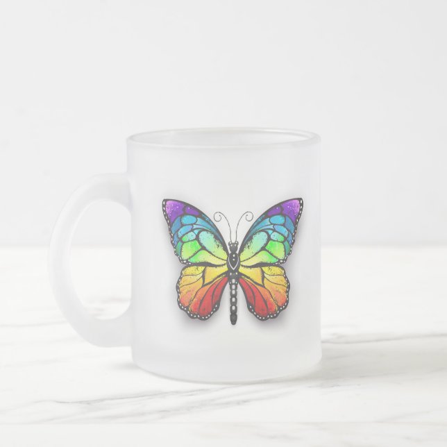 Rainbow-Schmetterling Monarch Mattglastasse (Links)