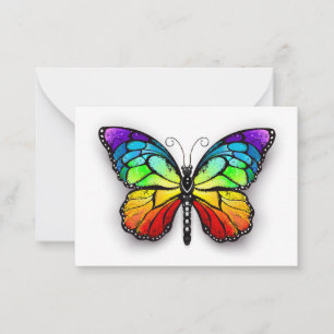 Rainbow-Schmetterling Monarch Mitteilungskarte