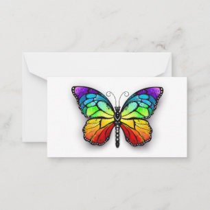 Rainbow-Schmetterling Monarch Mitteilungskarte