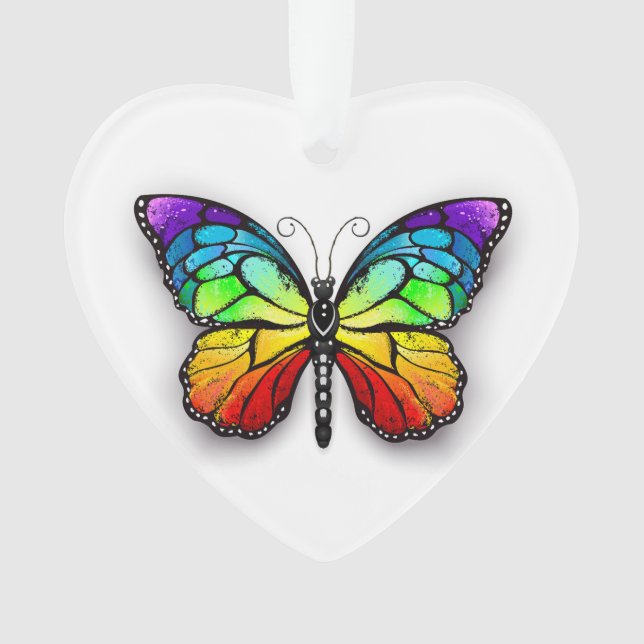 Rainbow-Schmetterling Monarch Ornament (Vorderseite)