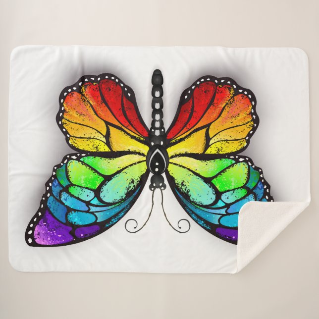 Rainbow-Schmetterling Monarch Sherpadecke (Vorderseite (Horizontal))