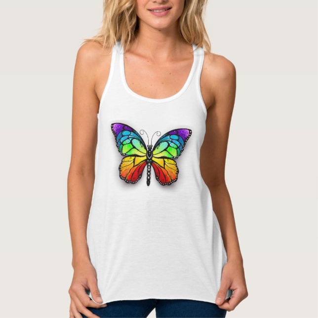 Rainbow-Schmetterling Monarch Tank Top (Vorderseite)