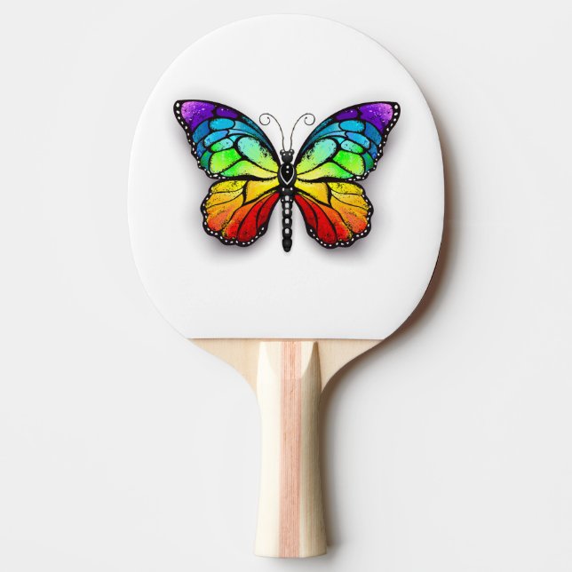 Rainbow-Schmetterling Monarch Tischtennis Schläger (Vorderseite)