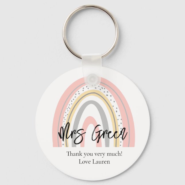 Rainbow-Schullehrer Schlüsselanhänger (Vorderseite)