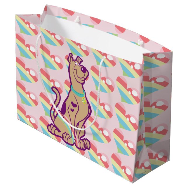 Rainbow Scooby-Doo Große Geschenktüte (Rückseite Schrägansicht)