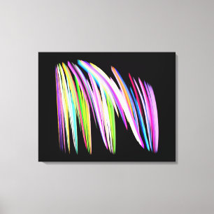 Rainbow Scribble Wrapped Canvas Print Leinwanddruck