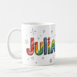 Rainbow Scribbles Julia 1 Kaffeetasse