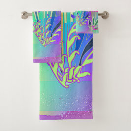 Rainbow Scribbloms Badhandtuch Set