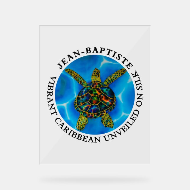 Rainbow Sea Turtle Acrylschild (Vorderseite)