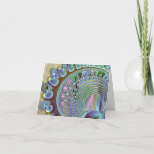 Rainbow Seashell Note Card Karte