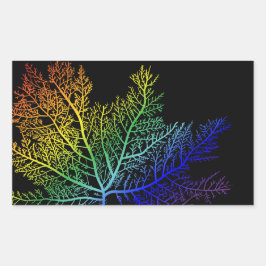Rainbow Seaweed Pride Rechteckkantsticker Rechteckiger Aufkleber