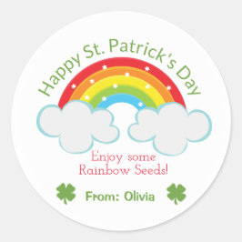 Rainbow Seeds St. Patrick's Day Custom Aufkleber