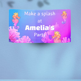 Rainbow Seepferd Geburtstagsparty Banner