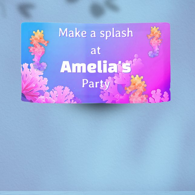 Rainbow Seepferd Geburtstagsparty Banner (Von Creator hochgeladen)