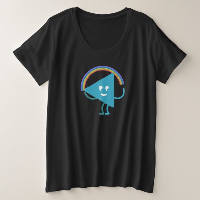 Rainbow Selby Plus Größe Große Größe T-Shirt (Design vorne)
