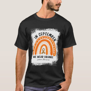Rainbow September Wear Orange Leukämie Bewusstsein T-Shirt