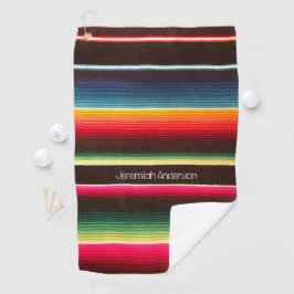 Rainbow Serape personalisiert Golfhandtuch