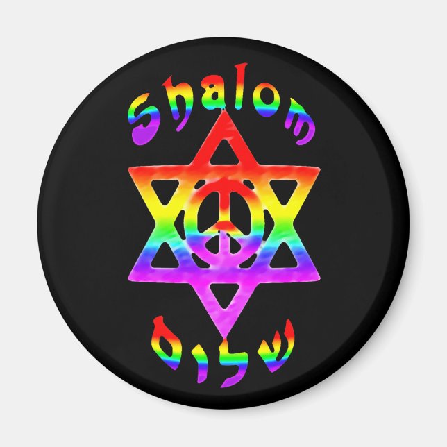 Rainbow Shalom Magnete Magnet (Vorne)