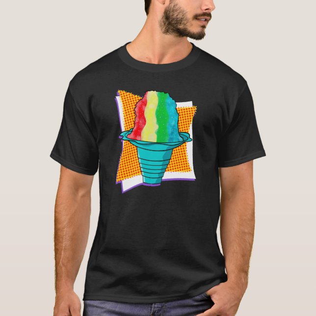 Rainbow Shaved Ice Hawaiian Shave Eisschneedecke T-Shirt (Vorderseite)