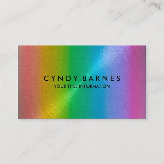 Rainbow Sheen Business Card Visitenkarte (Vorderseite)