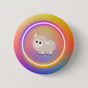 Rainbow Sheep Button