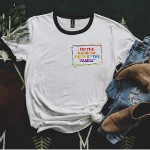 Rainbow Sheep der Familie Funny Pride T-Shirt