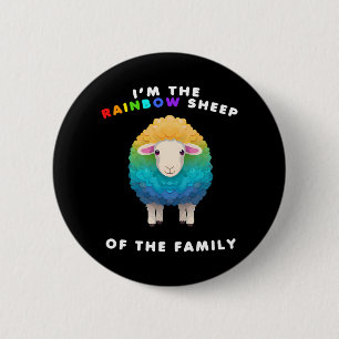 Rainbow Sheep der Familie LGBTQ Happy Pride Button