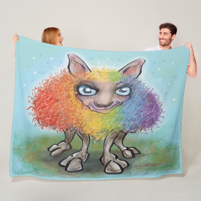 Rainbow Sheep Fleecedecke (Beispiel)