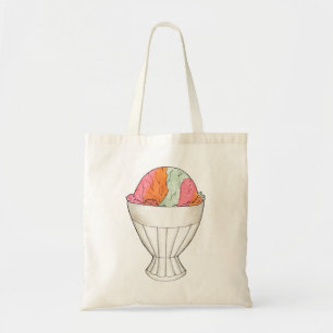 Rainbow Sherbet Ice Cream Sorbet Dessert Scoop Tragetasche