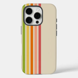 Rainbow Sherbet Retro gestreift iPhone 16 Pro Hülle