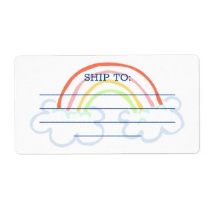 Rainbow Shipping Label