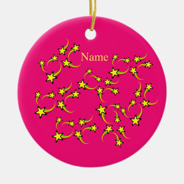 Rainbow Shooting Stars Thunder_Cove Keramik Ornament (Vorne)